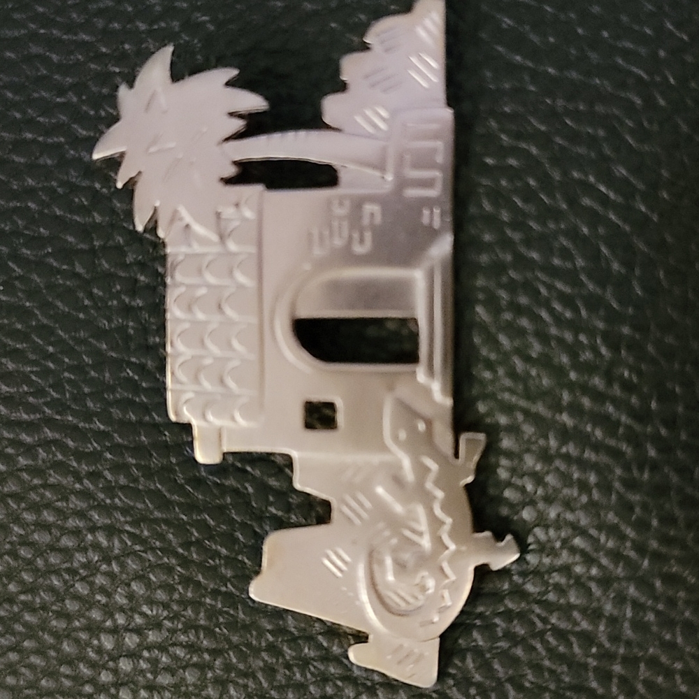 Vintage silver pewter pin